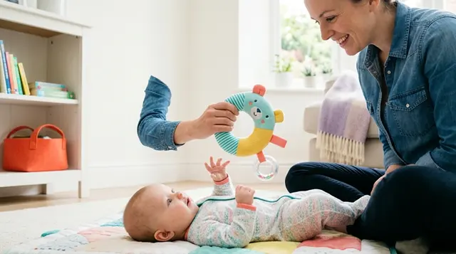 Soft rattle ring a baby can hold and mouth